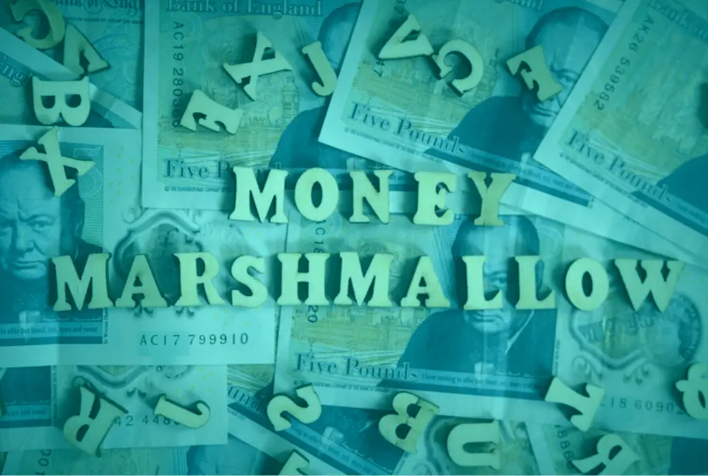 Money Marshmallow Cash Text